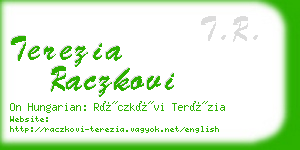 terezia raczkovi business card